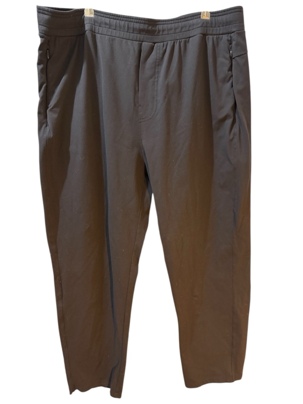 Public Rec Mens Jogger Performance Stretch Knit Pants Drawstring Sz 42/28 Black